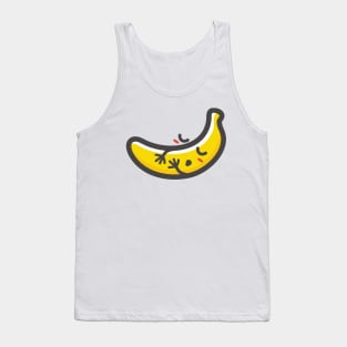 Cute Banana Cartoon Sleeping Tank Top